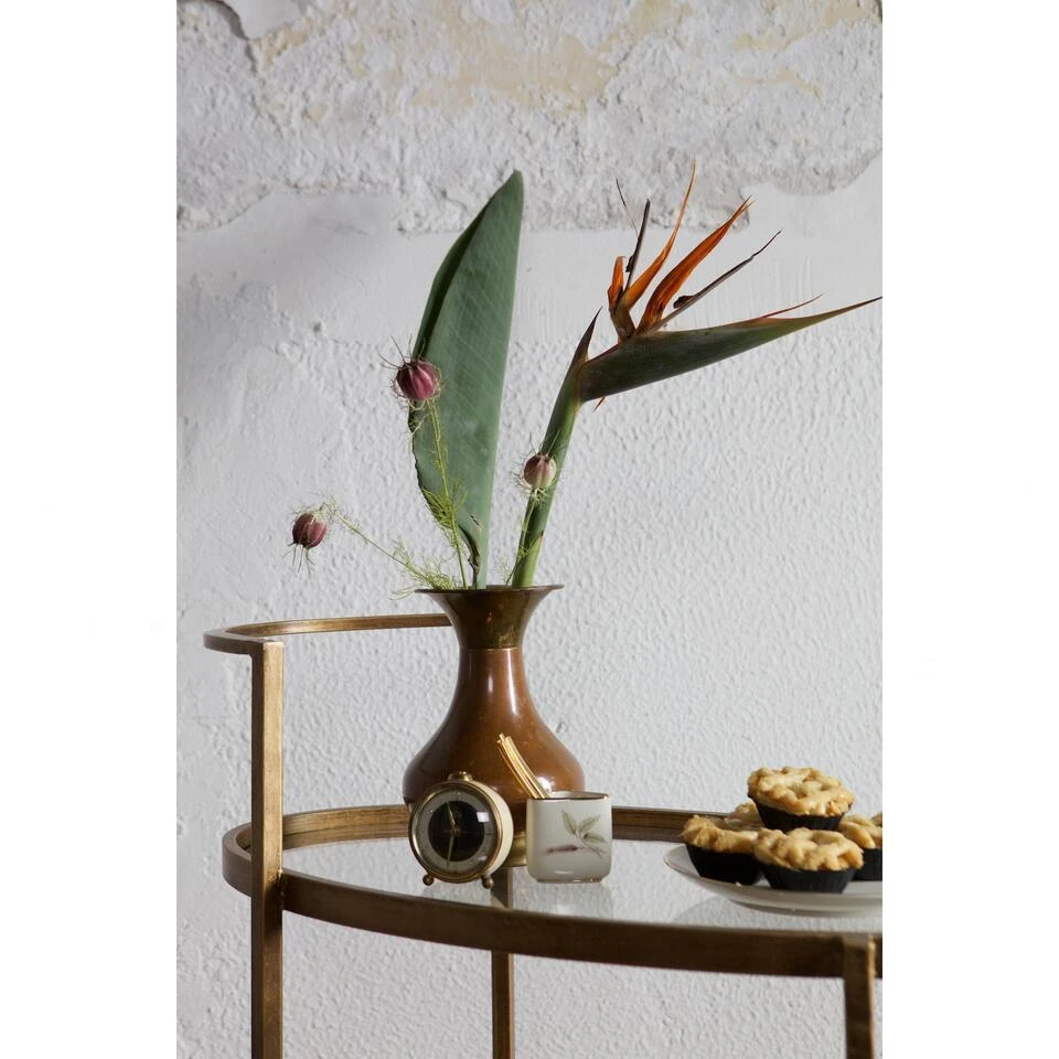 WOOOD Push Trolley - Metaal - Antique Brass - 86x67x35 4 WOOOD Push Trolley - Metaal - Antique Brass - 86x67x35 - Afbeelding 4