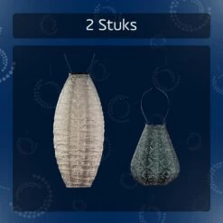 LUMIZ Solar Buitenverlichting Laurier Set - 2 Stuks -Leenbakker Winkel 9128bcfecfe14a7e82766226516b9b88