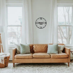 Merkloos Ostaria Wandklok/muur Klok - 50cm - Welcome Home - Metaal - Zwart -Leenbakker Winkel 91ca2895f4fc4cc0a1f7749549086d28