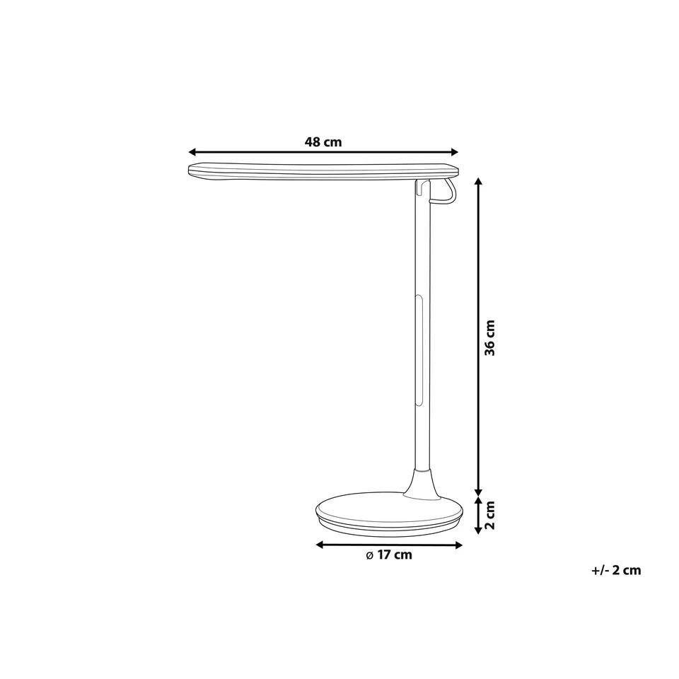 Beliani Bureaulamp DRACO - Zwart Aluminium 3 Beliani Bureaulamp DRACO - Zwart Aluminium - Afbeelding 3