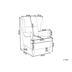 Beliani Oorfauteuil ABSON - Blauw Polyester 6 Beliani Oorfauteuil ABSON - Blauw Polyester -Leenbakker Winkel 934a5aa004434d3885f12666fc305aab 1