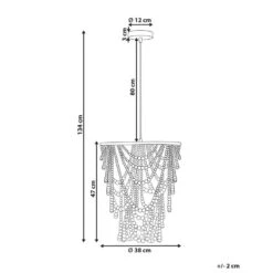 TURABO - Kroonluchter - Lichtbruin - Rubberhout -Leenbakker Winkel 938a642030de436b932581db95ced441