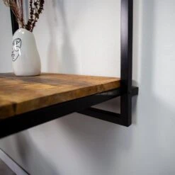 Industriële Wandtafel Inklapbaar Berguna - 75x65x185 Cm - Mangohout - Bruin -Leenbakker Winkel 94558c87d20e4208a878f88548d22453