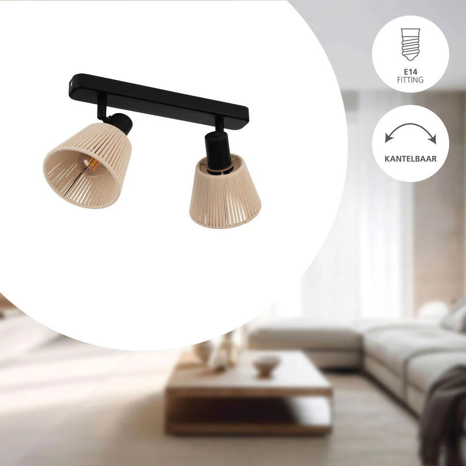 EGLO Seagard Spot - E14 - 30 Cm - Crème - Kantelbaar 3 EGLO Seagard Spot - E14 - 30 Cm - Crème - Kantelbaar - Afbeelding 3