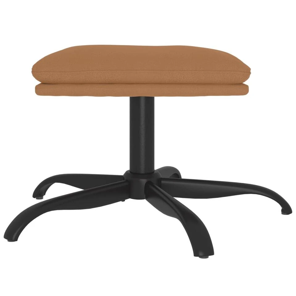 VidaXL - Voetenbank - Taupe - Microvezel 3 VidaXL - Voetenbank - Taupe - Microvezel - Afbeelding 3