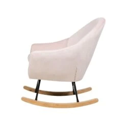 Beliani Schommelstoel OXIE - Roze Fluweel -Leenbakker Winkel 9550f70620fe4b2182e7fbb50303b596