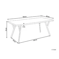 ALTON - Rechthoekige Eettafel - Lichthout - 180 X 90 Cm - MDF -Leenbakker Winkel 968fdddec9ef475d8aecfb07e8d94232