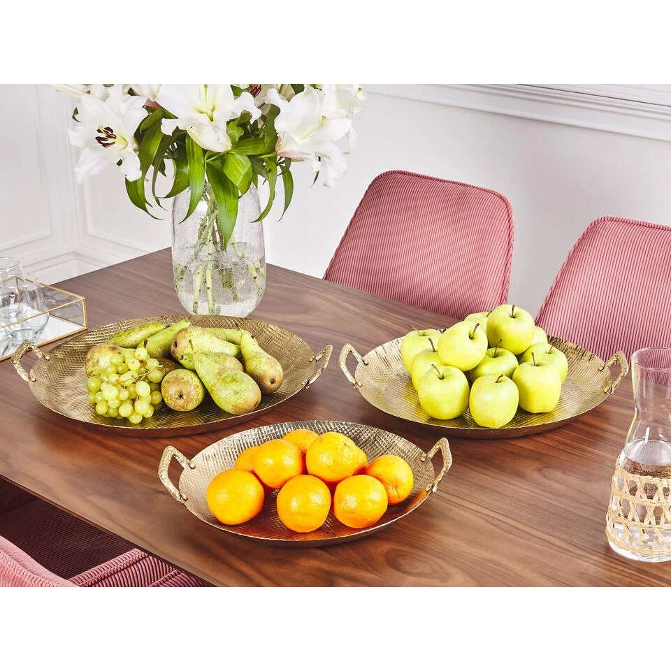 Beliani Decoratieve Schaal DEORIA - Goud Ijzer 2 Beliani Decoratieve Schaal DEORIA - Goud Ijzer - Afbeelding 2