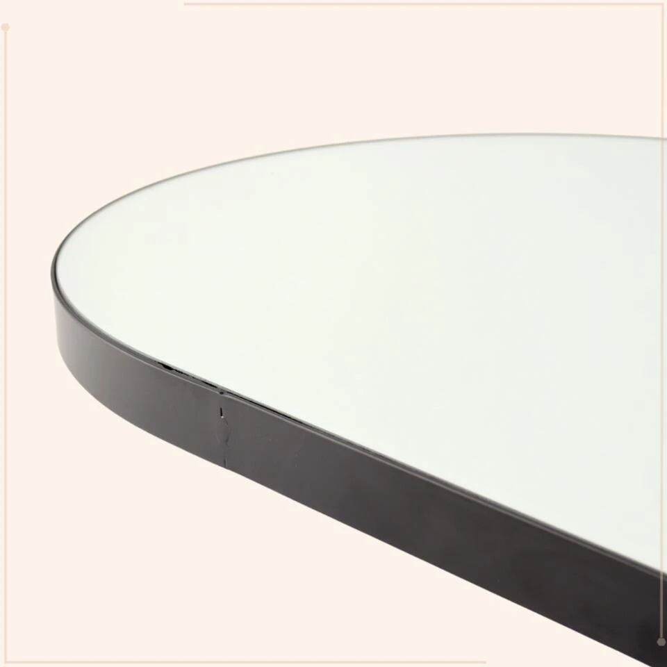 MISOU Spiegel Passpiegel Zwart Ovaal Hangend 112x40cm Glas Spiegels 7 MISOU Spiegel Passpiegel Zwart Ovaal Hangend 112x40cm Glas Spiegels - Afbeelding 7