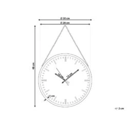 Beliani Wandklok BEZAS - Zwart Synthetisch Materiaal -Leenbakker Winkel 992009c25a2c4b7c81d23448ac524186