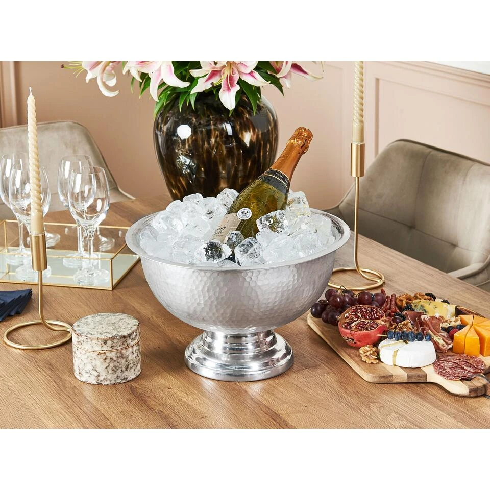 Beliani Decoratieve Schaal TIWANAKU - Zilver Aluminium 2 Beliani Decoratieve Schaal TIWANAKU - Zilver Aluminium - Afbeelding 2