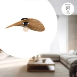 EGLO Siruela Plafondlamp - E27 - 56 Cm - Papier - Natuur -Leenbakker Winkel 99a4ceffbf204895bac4992d6d891d90