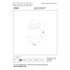 Lucide OPUS Sokkellamp - Zwart -Leenbakker Winkel 9a5e72eafae04814b4067355740f1c40