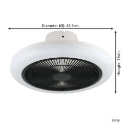 EGLO Kostena Plafondlamp Met Ventilator - LED-CCT - Wit, Zwart 12 EGLO Kostena Plafondlamp Met Ventilator - LED-CCT - Wit, Zwart -Leenbakker Winkel 9aa4f60b24fb4ecc86564aaa337ee1a5