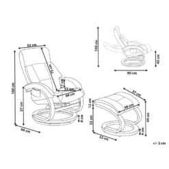 Beliani Massagestoel FORCE - Bruin Kunstleer -Leenbakker Winkel 9b6345c929504169a367f7b6e2f439be