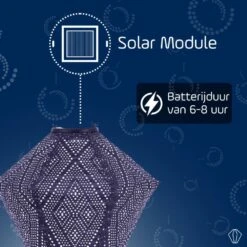 LUMIZ Solar Lampion Ikat Diamond - 28 Cm - Future Dusk -Leenbakker Winkel 9c3ca66a0b6a430b9bc91dc07c1391f9