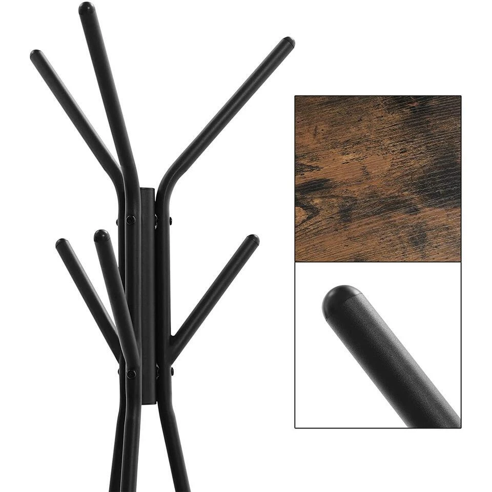 Songmics Kapstok Nadim Industrieel - Zwart/rustiek Bruin 4 Songmics Kapstok Nadim Industrieel - Zwart/rustiek Bruin - Afbeelding 4