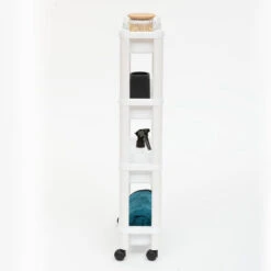 5Five Keuken/badkamer Trolley 4 Laags - 37 X 15 X 79 Cm - Wit -Leenbakker Winkel 9e60d90b43d049fe871c722fe2ad3e97