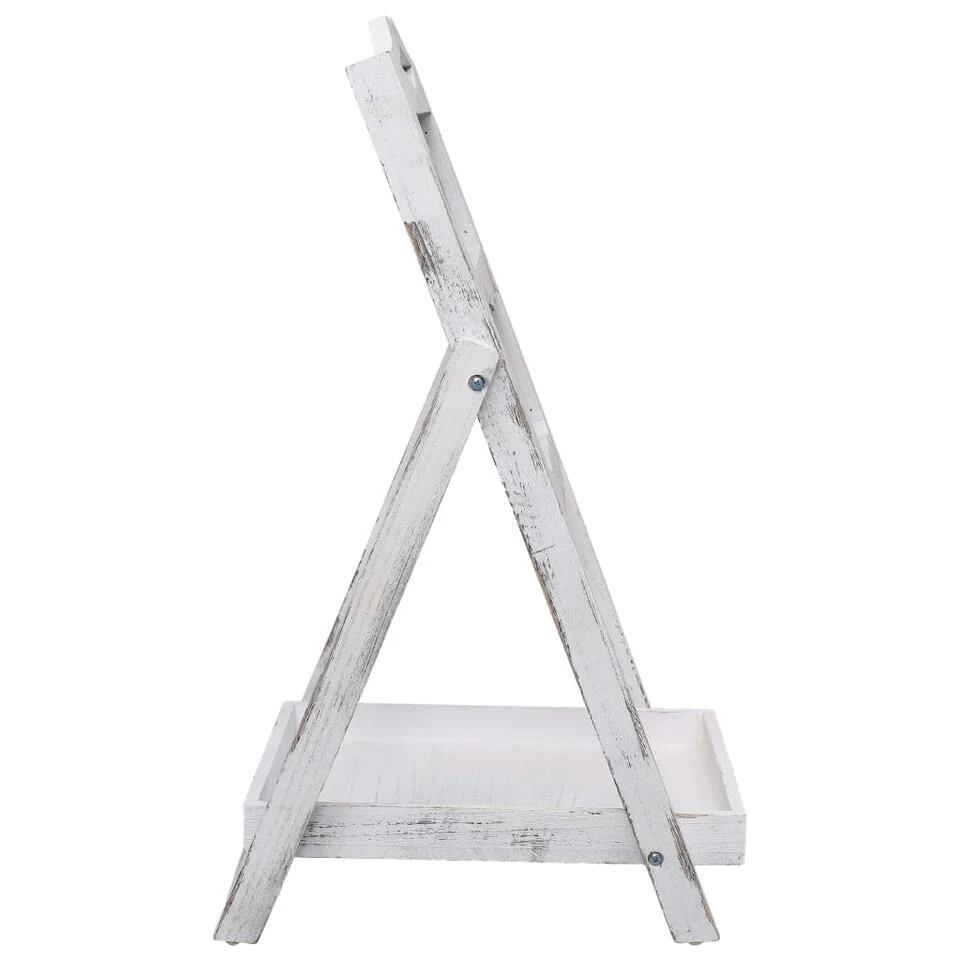 VidaXL Krijtbord Op Standaard 33x39x75 Cm Hout Wit 3 VidaXL Krijtbord Op Standaard 33x39x75 Cm Hout Wit - Afbeelding 3