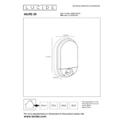 Lucide HUPS IR Wandlamp - Zwart -Leenbakker Winkel 9f0e3e6a4f0c4c9dbb42f991cc7c470e