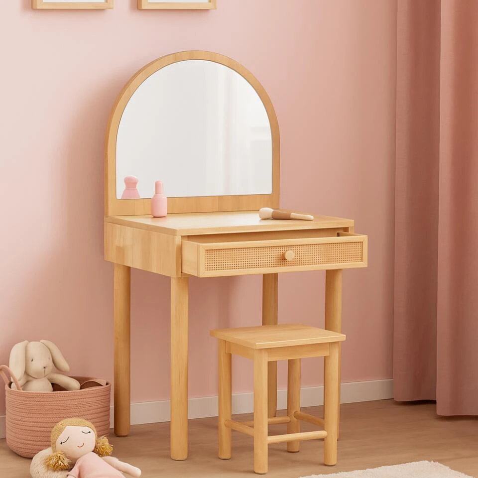 MISOU Make Up Tafel - Bruin 2 MISOU Make Up Tafel - Bruin - Afbeelding 2