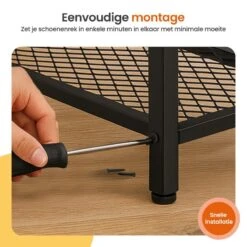 Goliving Schoenenrek - Schoenenbank - Halbank - Industrieel - Bruin -Leenbakker Winkel 9f6b6fa1ef9246bca482510288f77184