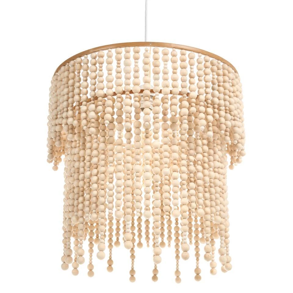 KIRINDI - Kroonluchter - Lichtbruin - Rubberhout 7 KIRINDI - Kroonluchter - Lichtbruin - Rubberhout - Afbeelding 7