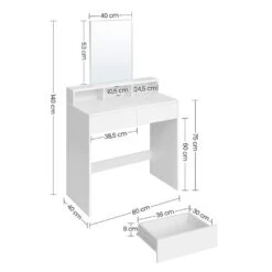 Bobbel Home - Kaptafel Met Rechthoekige Spiegel - Wit -Leenbakker Winkel a0aca114c9aa4f81b072bdb1eb9faac6