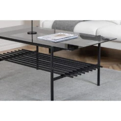 Fjôrd Salontafel Zwart Smoke Glas - 120x60x48cm - Von -Leenbakker Winkel a0dabfc3ab984136b284471bbc196201