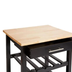 5Five Keukentrolley - Met Lade - Zwart/bruin - 87 X 58 X 48 Cm -Leenbakker Winkel a17edfdf049d4a85b1a9d261ebac0d95