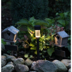 Luxform Solar Tuinlamp - 1x - Zwart - LED Warm Wit - D4,7 X H32,5 Cm -Leenbakker Winkel a258b42b1aac43468b5e4ed07a668314