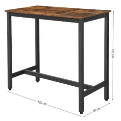 Merkloos Hoge Bartafel: 120 X 125 Cm - Vintage Bruin Zwart -Leenbakker Winkel a31fcb493fe44b008e9ef6deb3a9a7af