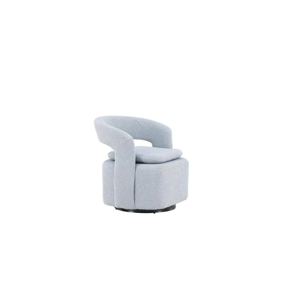 Svea - Teno Draaibare Fauteuil - Boucle - Lichtblauw 6 Svea - Teno Draaibare Fauteuil - Boucle - Lichtblauw - Afbeelding 6