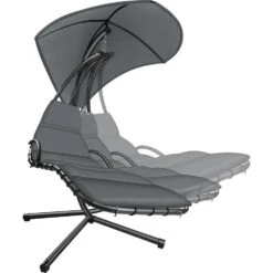 Tectake Hangstoel Elaria Met Zonnedak En Zijvak, Grijs -Leenbakker Winkel a37a3c83c60145dc9a707266dbce3e0c
