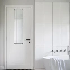 MISOU Deurspiegel Wandspiegel Passpiegel Ovaal Zwart 120x30cm Metaal -Leenbakker Winkel a3d67d07a6954a18a1a52748bc49898d