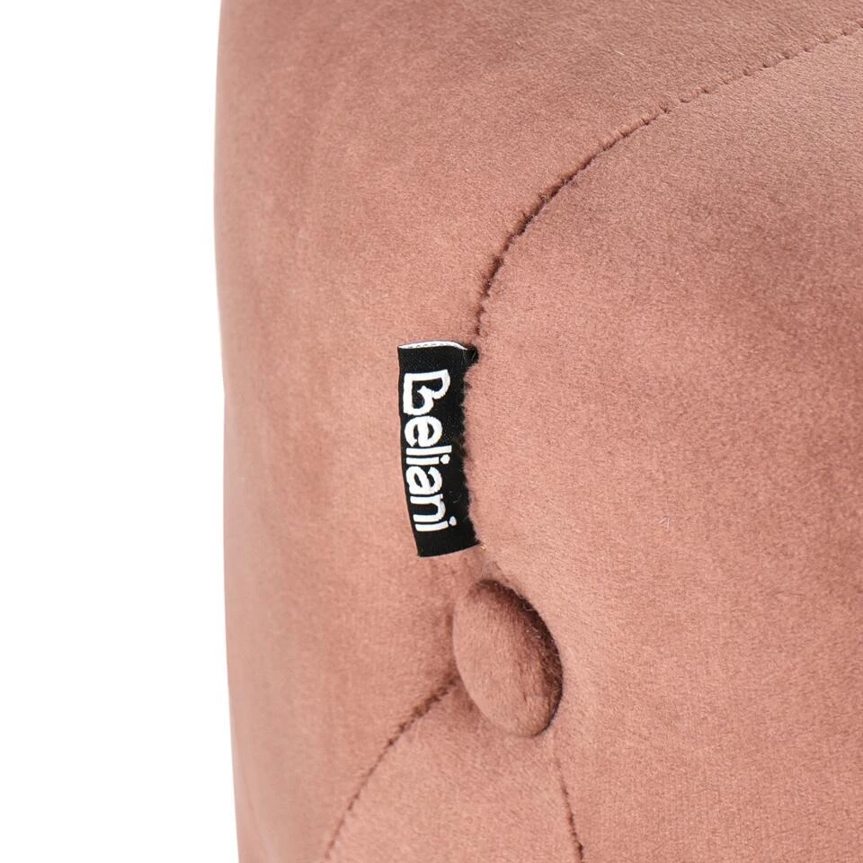 CARROLLTON - Poef - Bruin - 40 Cm - Fluweel 6 CARROLLTON - Poef - Bruin - 40 Cm - Fluweel - Afbeelding 6