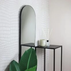 MISOU Spiegel Passpiegel Zwart Ovaal Hangend 112x40cm Glas Spiegels 12 MISOU Spiegel Passpiegel Zwart Ovaal Hangend 112x40cm Glas Spiegels -Leenbakker Winkel a41f12c9322f449991d92538f6a554f1