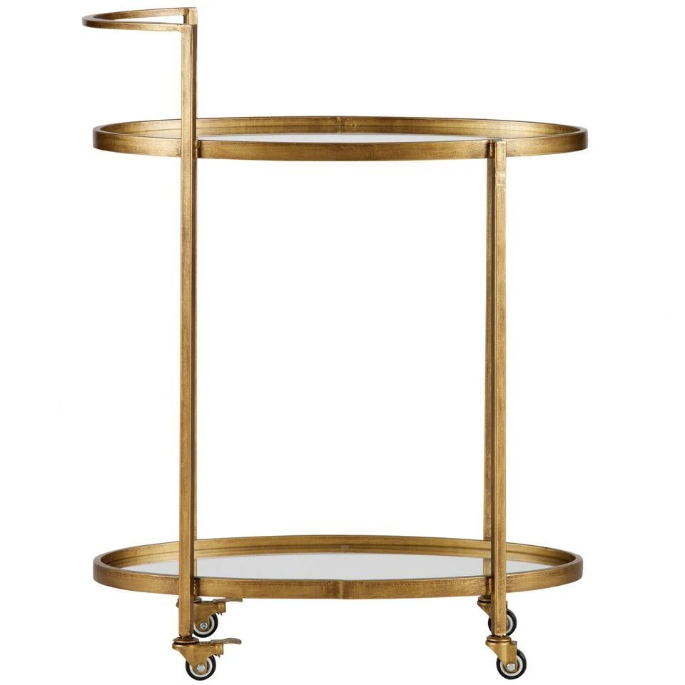 WOOOD Push Trolley - Metaal - Antique Brass - 86x67x35 3 WOOOD Push Trolley - Metaal - Antique Brass - 86x67x35 - Afbeelding 3