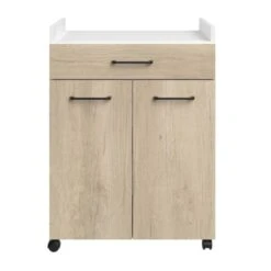 Keukenkastje Maleficent Met Wieltjes - 2 Deuren & 1 Lade - Eikdecor -Leenbakker Winkel a76770d5d23f42439e04b995e768e6db