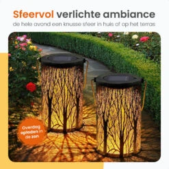 Goliving Solar Tafellamp Oasis - 2 Stuks - LED Buitenverlichting Zonne-energie -Leenbakker Winkel a7940e82b3664ee0b897e9228d10b46c