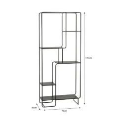 Mica Decorations Jules Open Kast - L76 X B30 X H178 Cm - Zwart -Leenbakker Winkel a80e557c9eab47b1a07545c9da6594bc