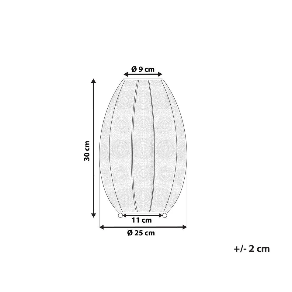 Beliani Tafellamp MARINGA - Zilver Metaal 3 Beliani Tafellamp MARINGA - Zilver Metaal - Afbeelding 3