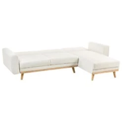 KAARINA - Hoekbank - Wit - Linkszijdig - Polyester -Leenbakker Winkel a92ab80512114fd986e6f32a2f09f242