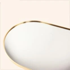 MISOU Spiegel Wandspiegel Rond Ovaal Goud 50 Cm -Leenbakker Winkel a9a54e73795a43aebf5dfa6af7c3a732