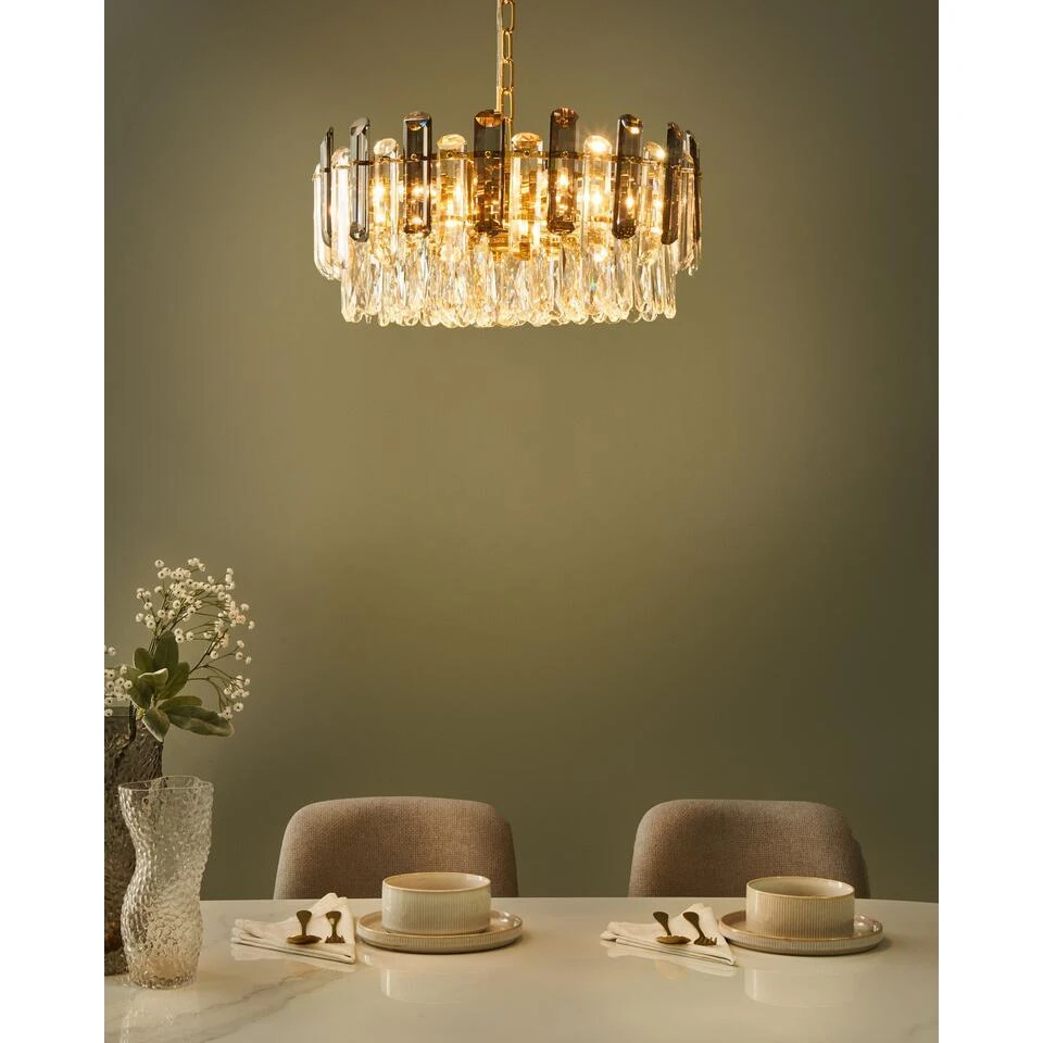 MANTARO - Kroonluchter - Goud/Transparant - Glas 2 MANTARO - Kroonluchter - Goud/Transparant - Glas - Afbeelding 2