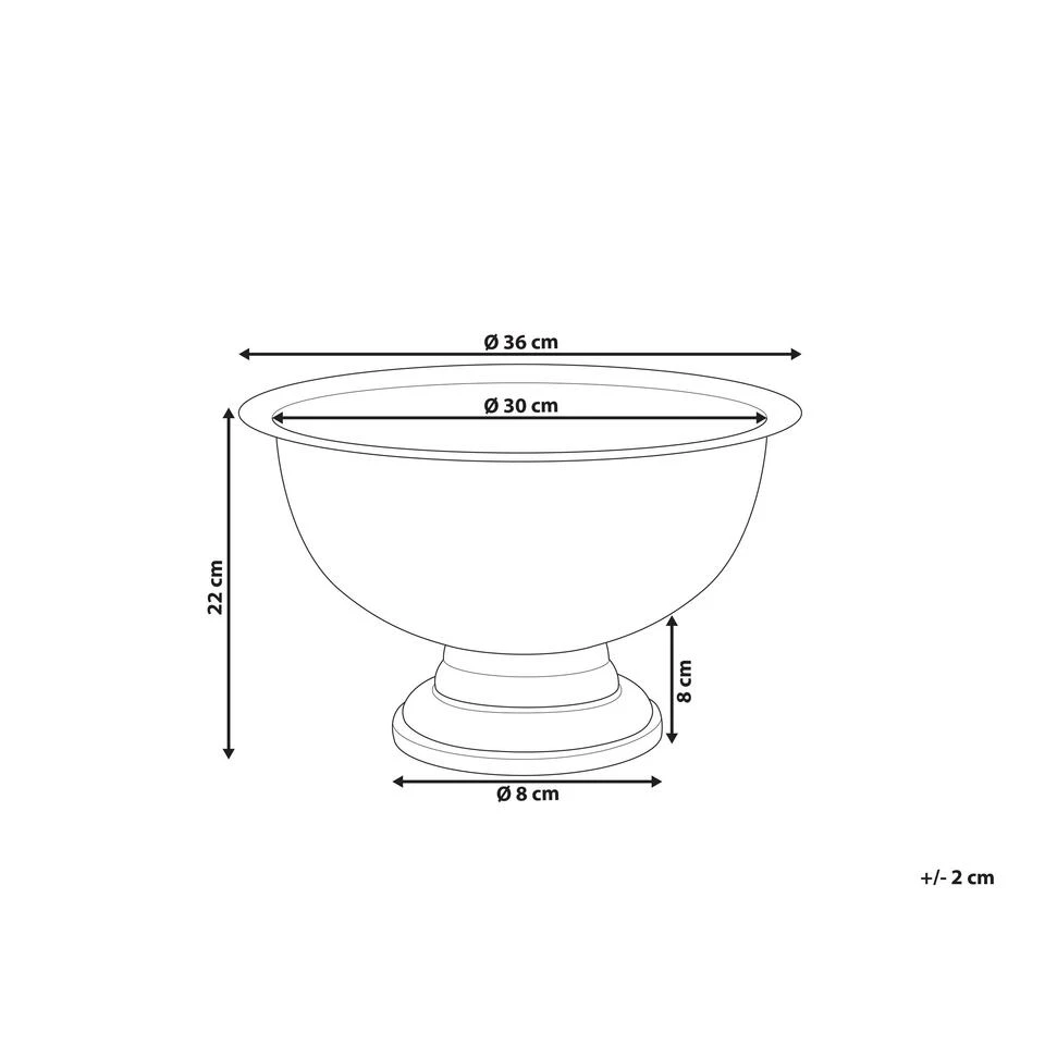 Beliani Decoratieve Schaal TIWANAKU - Zilver Aluminium 3 Beliani Decoratieve Schaal TIWANAKU - Zilver Aluminium - Afbeelding 3
