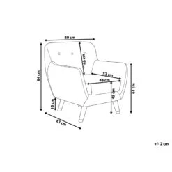 Beliani Fauteuil BODO - Blauw Fluweel -Leenbakker Winkel aab893f2054e4cd88a2b5f571b95b985