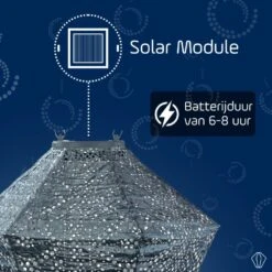 LUMIZ Solar Lampion Lace Diamond - 28 Cm - Grijs Blauw -Leenbakker Winkel acb972d0ec034816b119c7ca5665c277