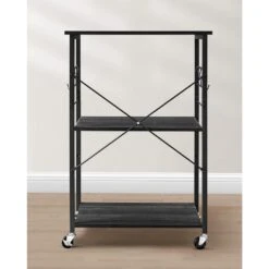 Keukentrolley - Serveerwagen - Keukentrolley Op Wieltjes - 89 X 60 X 40 - Zwart -Leenbakker Winkel ad4eb5e7a4aa4ae98479df24b8a49f76