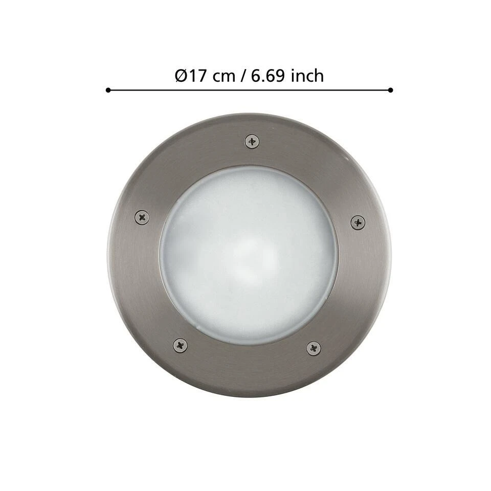 EGLO Riga 3 Inbouwlamp - E27 - Ø 10 Cm - RVS 4 EGLO Riga 3 Inbouwlamp - E27 - Ø 10 Cm - RVS - Afbeelding 4
